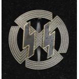 German SS Sports Qualification & Achievement badge in fitted embossed SS case, maker marked