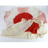 Japanese WW2 era silk flags, as given to Japanese soldiers by friends and families. (2)