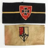 German Old Comrades armbands, 2x types