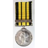 Ashantee Medal 1874 with Coomassie clasp, named 1909 Pte A Raich, 42nd Highds 1873-4. Obverse of
