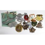 Military Badges etc.(16 items) includes 2 Silver items (civil nursing service, U.S.A.A.F.I.D.TAG),