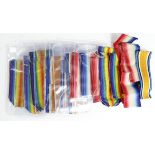 1914 or 1914-15 trio ribbons all issue 9 inch length, 5x original silk sets (15x ribbons)