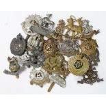 Cap badges, various regiments (approx 20)