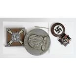German TENO lapel badge and 3x other lapel badges