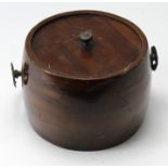 Royal Flying Corps biscuit barrel, with two officers cap badges attached to the handle.