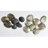 Buttons - early Artillery types w/m (x8) and brass (x7)