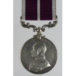 Meritorious Service Medal GV (swivel) named (344062 Cpl W P Godfrey RE) odd correction noted to