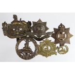 Brass Economy WW1 British Army Cap Badges. (6)