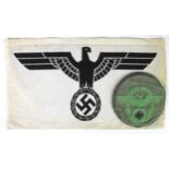German WW2 army sports vest badge with German WW2 police sleeve badge.