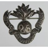 Cap Badge - 25 Royal Frontiersmen Fusiliers, sterling silver. Rare