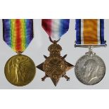 1915 Star Trio to 2588 Pte G J F Page 1-London Regt. (3)