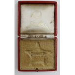 Turkish Ottoman Bravery star fitted case, Turkish manufacture, a little wear