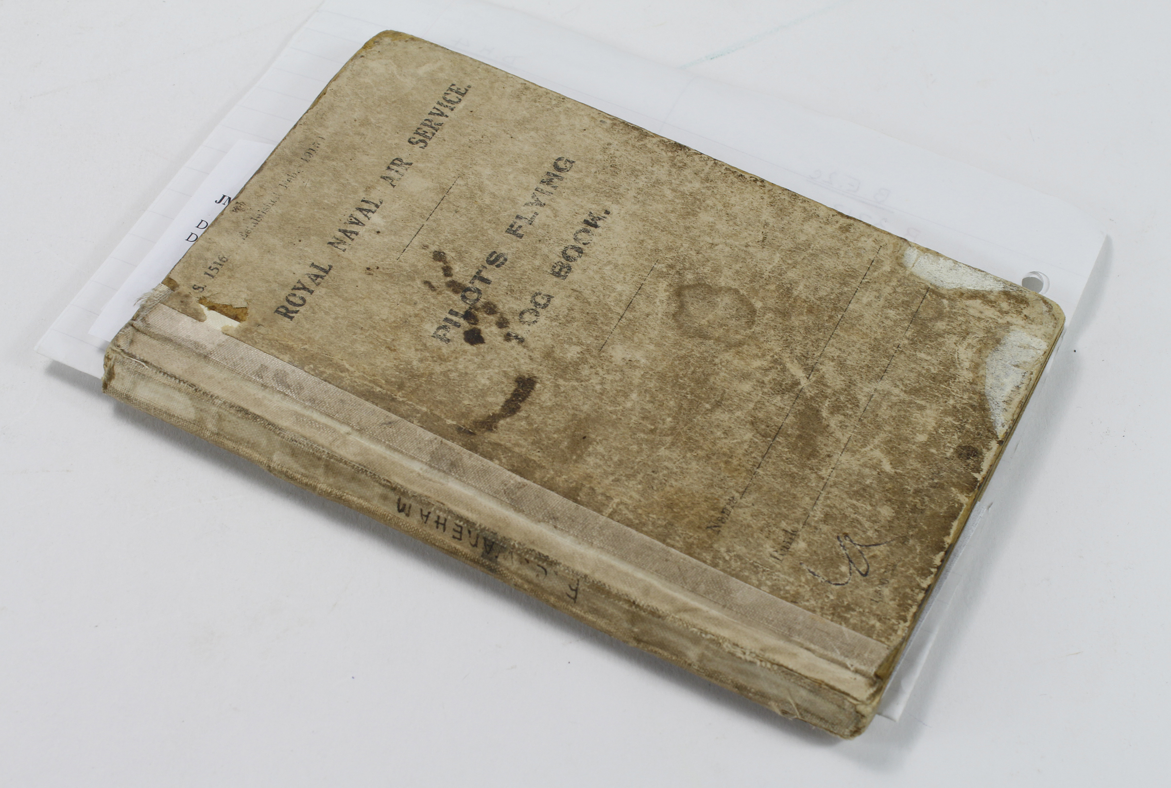 Royal Naval Air Service Pilots Flying Log Book, entries from 23/12/1917 to 11/2/1919. Pilot