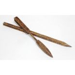 WW1 flechette darts two different British patterns as dropped by aircraft over enemy troops.