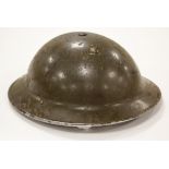 WW2 British 1939 dated army steel helmet with 90% of its original paint finish complete with