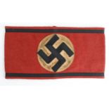 German SS Armband, service worn, stained centre