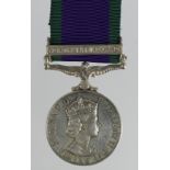 CSM QE2 with Northern Ireland clasp to (24493146 Pte I P Harms BW).