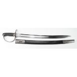 Sword 1850 Pattern Constabulary type, curved spear point blade 22" inches, with spring retaining