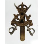 Badge: 25th Dragoons WW2 OR’s Cap Badge (KK1915) in excellent worn condition and complete with