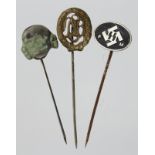 German Nazi stick pin badges (3)