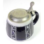 German Lidded Stein. Dedicated to a member of the S.A.