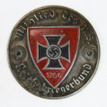 German Nazi '1786' metal stamped door plaque