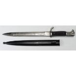 German Nazi long dress bayonet with scabbard, double etched blade - Memory of Service Time, other