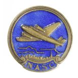 Lapel badge NASC a group of keen amateur Aeroplane Spotters, "National Assn of Spotters Clubs" was
