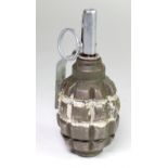 Russian WW2 F-1 hand grenade deactivated with filling plug