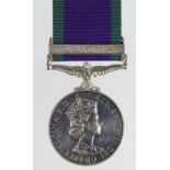 CSM QE2 with Northern Ireland clasp to (24184905 Pte D J Farr BW).