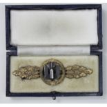 German Nazi Squadron Clasp for Bomber Pilots in Gold, in fitted case