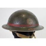 WW2 fire service steel helmet no 36 all complete in good condition