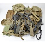 Box of Webbing including Map Case, basic Pouches, straps, Web Watering Can, etc etc. (Qty)