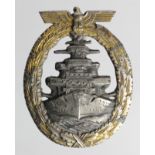 German WW2 High Seas Fleet War badge unmarked