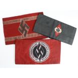 German Youth armbands different types, service worn. (3)