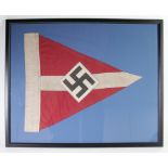 German framed Hitler youth pennant