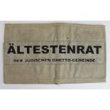 German Holocaust interest an "Altestenrat" armband for Judischen Ghetto, numbered 3472 on reverse