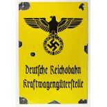 German WW2 enamel plaque Deutsche Reichaband size 8x12 inches some chips to the enamel