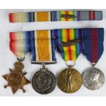 1915 Star Trio Lieut H Allport (pair named A.Major H Allport), Mentioned In Despatches oak leaf (