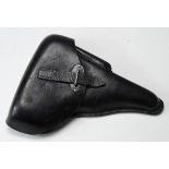 German Nazi quality black leather Walther P.38 holster. Holster stamped 'P.38' 'bml/43' and with