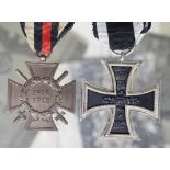 German WW1 Iron Cross 2nd class, with Cross Of Honour, award documents photos Wehrpas etc, to Otto