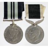 WW2 New Zealand War Service medal with India WW2 War Service medal