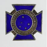 Trained Nurses Assoc Australia enamelled pin badge, engraved 'Olga Parkinson Mar.9, 1916'.