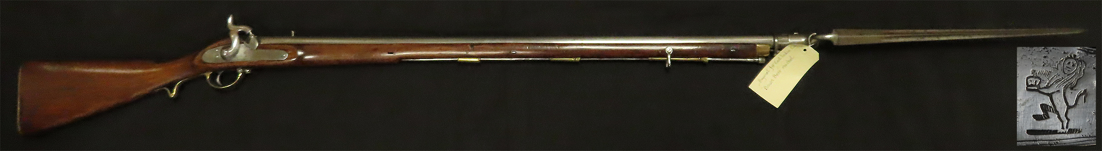 East India Company Percussion Musket with "New Series side lock" and Hanoverian Bayonet catch 1845-