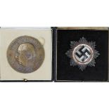 German Deutches Kreuz in silver, number 1 (Deschler & Sohn) maker marked, in fitted case, together