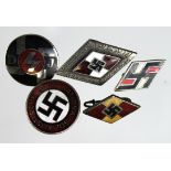 German Nazi various Hitler Youth pin badges (5)