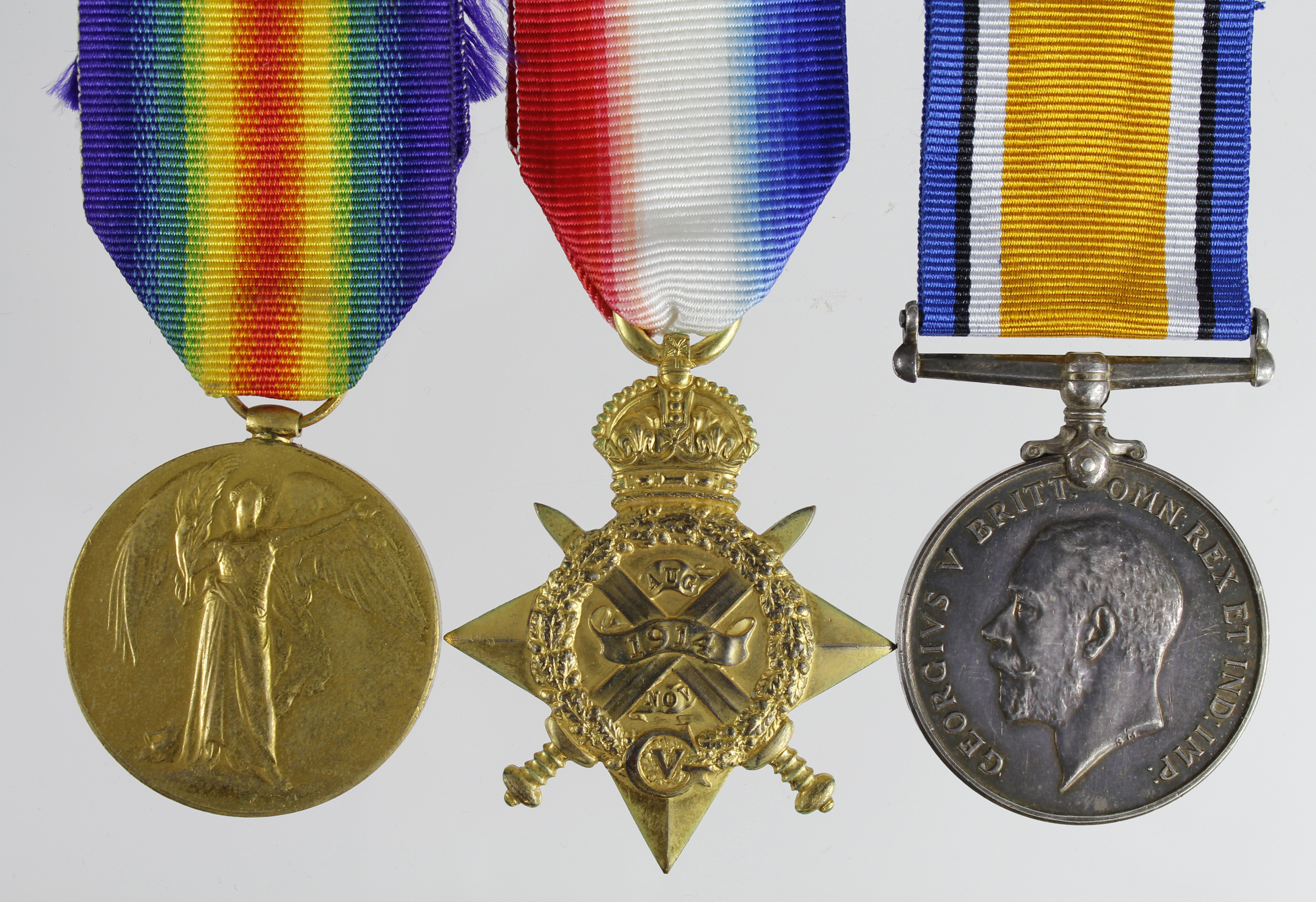 1914 Star Trio to M-21773 L.Cpl G Brooks ASC. (A/Sjt on pair). The Star has been gilt. (3)