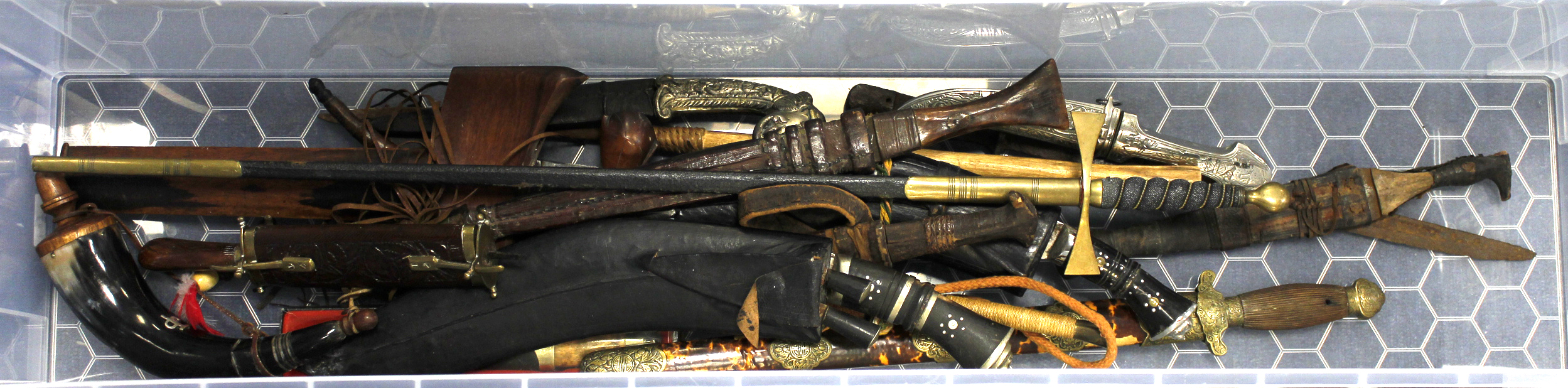 Quantity of various Tribal daggers / knives, other Swords, etc. (Qty) Buyer collects