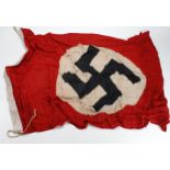 German Organisation Todt large Party flag, 5x3 feet, various stamps to edge