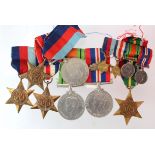 WW2 original medals - War Medal x2, 1939-45 Star x2, Pacific Star, F & G Star, group of four